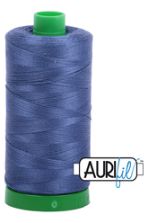 Aurifil Mako 40wt 2-ply Cotton 1000 m 1094 yd. spool - 2775 Steel Blue